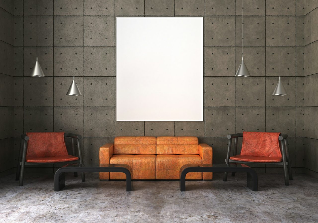 3d illustration mockup photo frame in living room rendering.jpg
