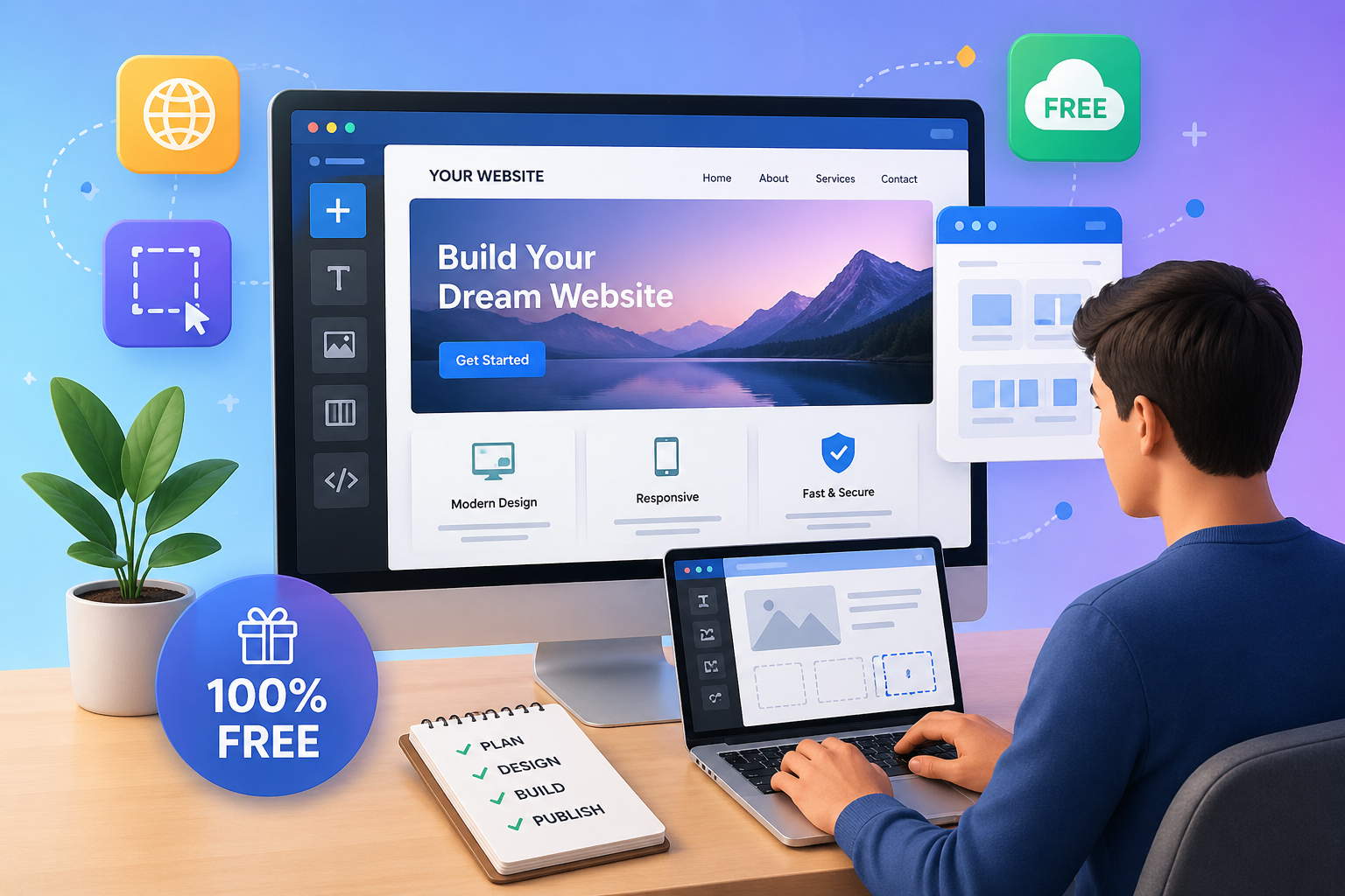 How to Build Custom Website for free