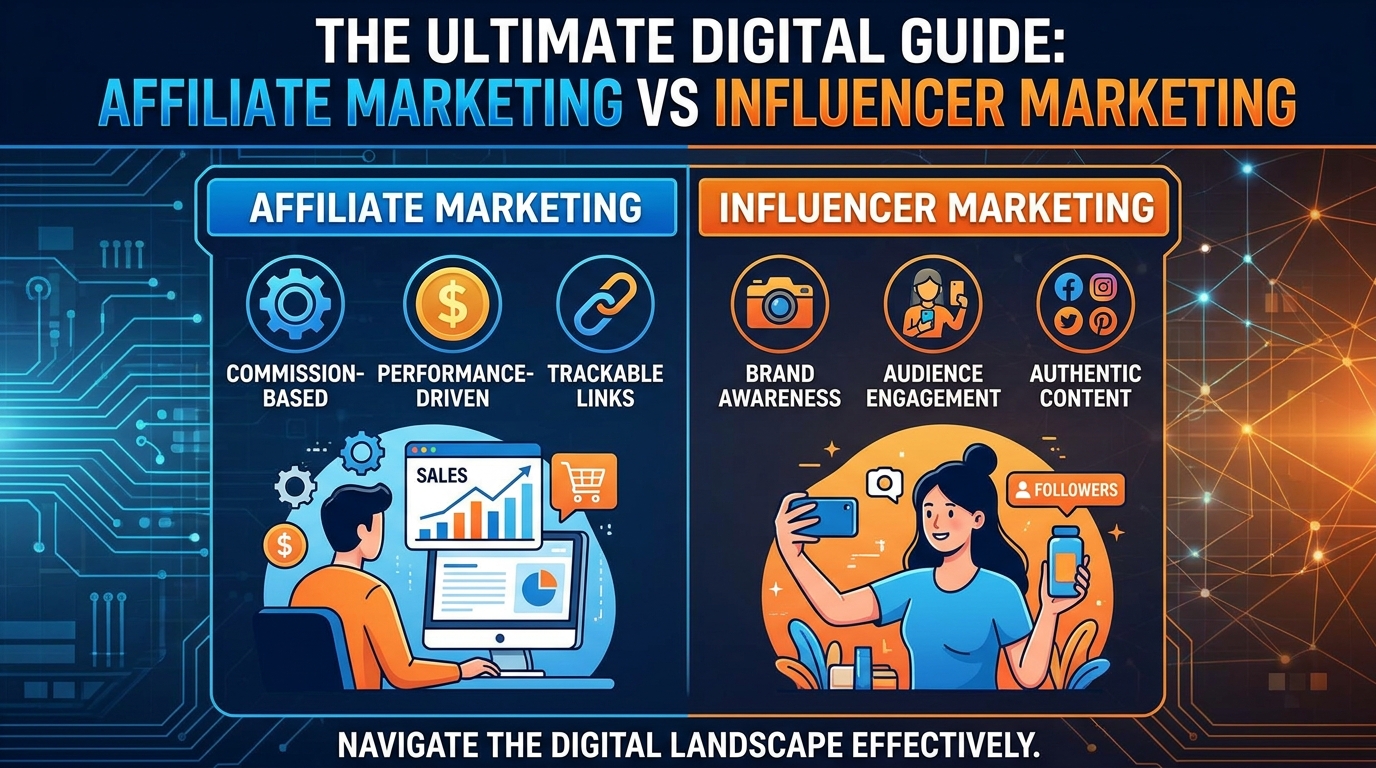 The Ultimate Digital Guide: affiliate marketing vs influencer marketing
