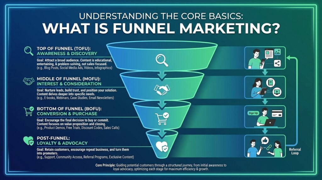 Understanding the Core Basics: What is funnel marketing with example
