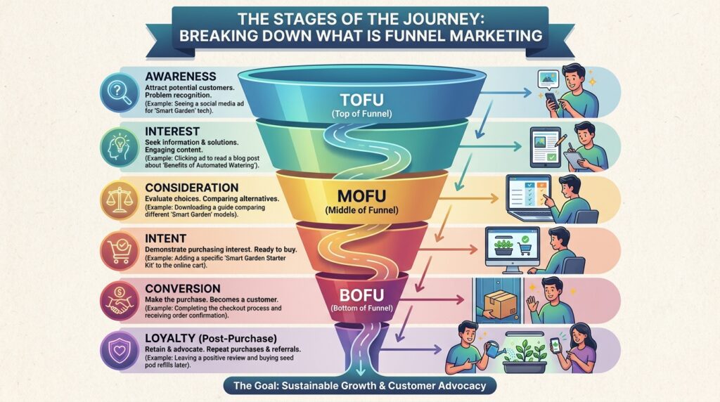 The Stages of the Journey: Breaking Down What is funnel marketing with example