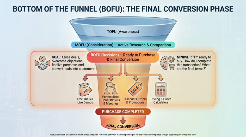 Bottom of the Funnel (BOFU) - Final Conversion