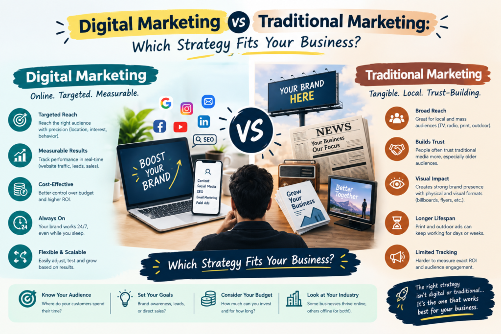 digital marketing vs traditional marketing
